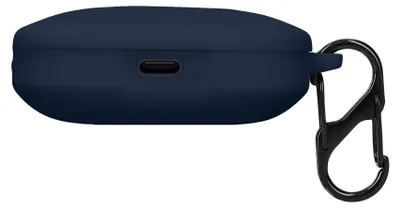 Produktbild von kwmobile Schutzhülle für Xiaomi Redmi Buds 5 Hülle - TPU Silikon Case für Kopfhörer Ladecase - stoßfestes Cover mit Karabiner - Dunkelblau