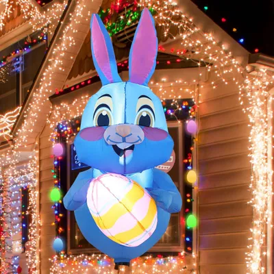 Produktbild von Aufblasbarer Osterhase, großer Hasenornament, 3,3FT, aufblasbare Gartendekoration