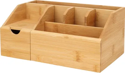 Obrázek produktu pro Organizér se šesti přihrádkami a výsuvnou zásuvkou z bambusu
