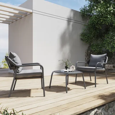 Produktbild von Royal Garden Anderno Set Aluminium Mattgrau