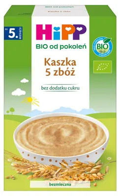 Produktbild von HiPP Getreidebrei aus 5 Getreidesorten, -Qualität, ohne Zuckerzusatz, laktosefrei, 200g