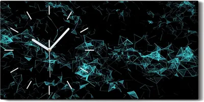 Produktbild von Wanduhr Bürouhr Leinwand Bild Geräuschlos Kunstdruck 60x30 Abstrakte Kunst - weiße Hände