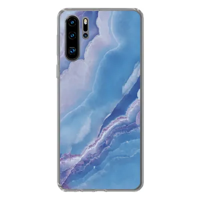 Produktbild von MuchoWow® Handyhülle Schutzhülle Hülle für Huawei P30 Pro Natursteine - Lila - Mineralien Silikon Softcase Handy Hülle - Schutzdeckel