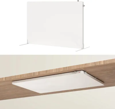 Image de Chauffage infrarouge - Appareil sur pied - Pour chauffer les bureaux - Trois niveaux de température - 210 watts - Blanc