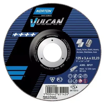 Obrázok produktu pre Rezací kotúč Inox C 125 x 3,2 mm na nerezovú oceľ, plech a železo Norton
