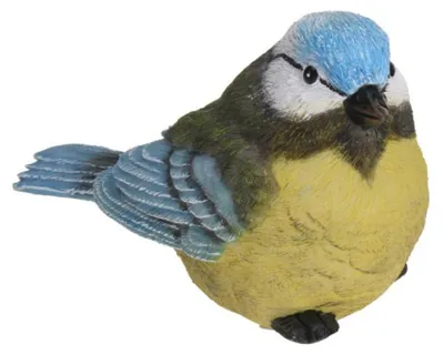 Produktbild von Dekoration Garten Statue Vogel - Blaumeise - Polystone - 12 cm