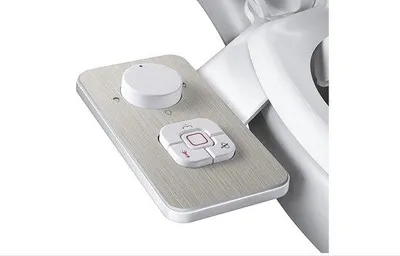 Produktbild von Nicht-elektrisches Bidet-Toiletopzet, mit intrebbarem Selbstreinigungssystem, doppelte Sprühköpfe, Vor- und Rückreinigung, Wasserdruckregler für kaltes Wasser