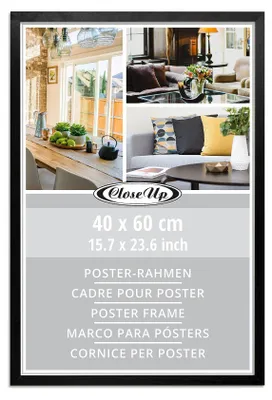Zdjęcie produktu dla Ramka na plakat 40 x 60 cm drewniana dekor czarna