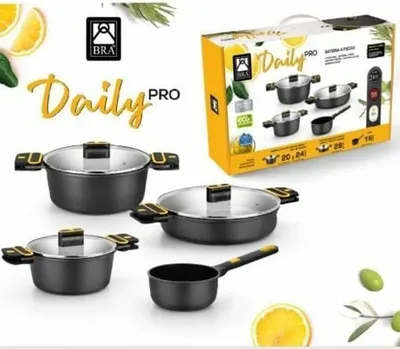 Immagine prodotto di Casseruole BRA Daily Pro Ø 24 cm Ø 20 cm Ø 28 cm Ø 16 cm