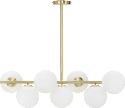 Produktbild von Mauro Ferretti 7-Licht Deckenleuchte GLAMY Gold Weiß 81x30x74 cm E14 20W