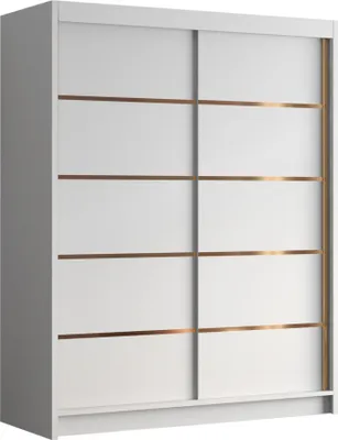 Produktbild von MIRJAN24 Schiebetürenschrank Flavio IV, Kleiderschrank mit Kleiderstange, mit zwei Schwebetüren, Garderobe (Farbe: Weiß)