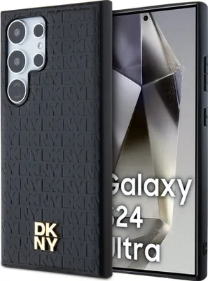 Immagine prodotto di Dkny Dkhms24Lpshrpsk S24 Ultra S928Czarny/Nero Custodia rigida in pelle con logo in metallo Magsafe