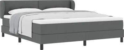 Obrázok produktu pre vidaXL Box spring posteľ s matracom tmavosivá 180 x 200 cm látka