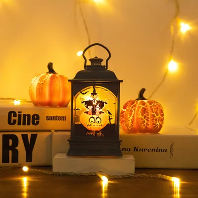 Produktbild von Halloween LED Kerzenlaterne Retro Laternen Lampe Batteriebetrieben Tischlampe Innen Party Dekoration