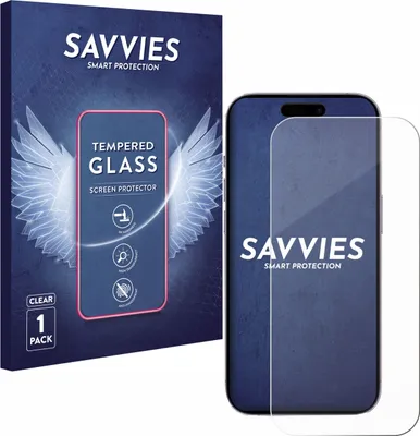 Product packaging and a screen protector for a smartphone.