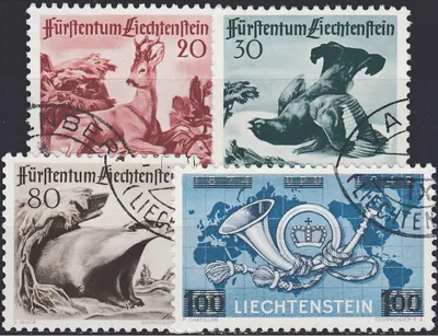 Produktbild von Liechtenstein 1950 gestempelt Nr. 285-288