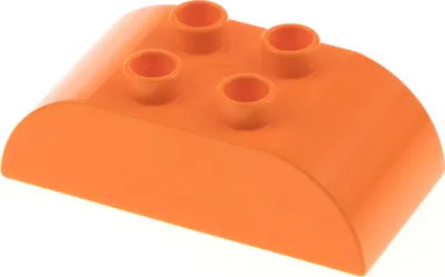 Produktbild von 1x Lego Duplo Dachstein 2x4 orange Bau Stein doppelt gewölbt 4659508 98223