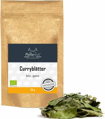 Produktbild von Premium Curryblätter aus Wildsammlung, ganz, BIO, 20g