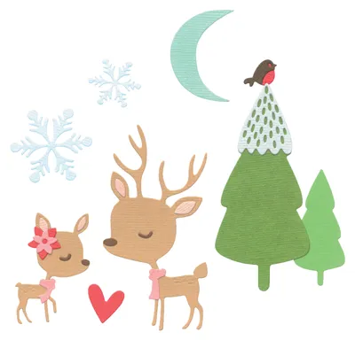Produktbild von Sizzix Thinlits Stanzschablone "Hello Deer"