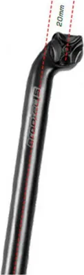 Produktbild von Ergotec Viper 20 Sattelstütze Schwarz 400 mm / 27.2 mm Schwarz 400 mm