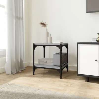 Produktbild von The Living Store TV-Schrank Grau Sonoma 40x33x41 cm Holzwerkstoff und Stahl