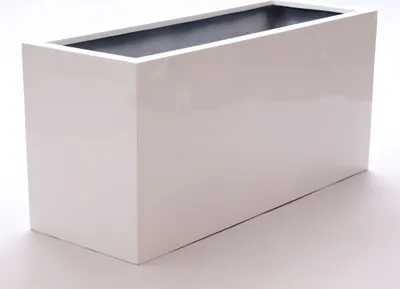 Produktbild von Elegant Einrichten | Pflanzkübel | Fiberglas | rechteckig | 84x30x40cm | hochglanz weiß.