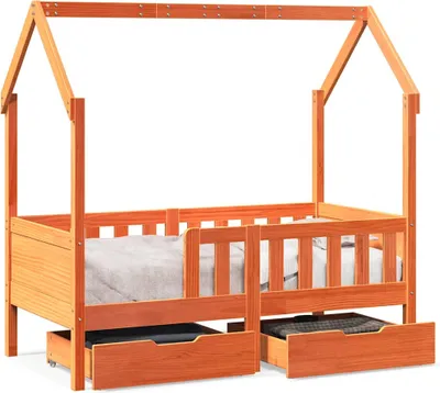 Productafbeelding van vidaXL Kinderbed met lades, 80x170 cm, massief grenenhout