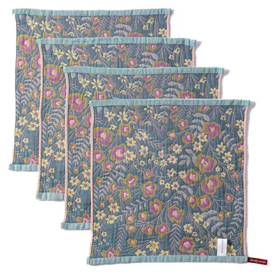 Obrázok produktu pre Sada 4 utierok na riad, 100% bavlna, 41 x 39 cm, vysoká savosť, kvetinový vzor