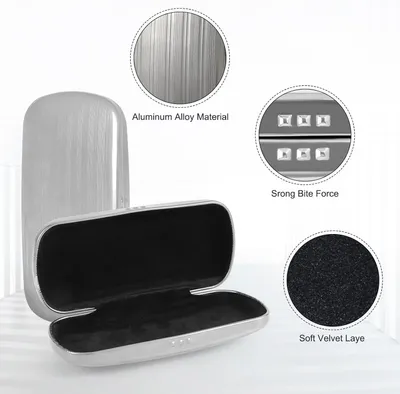 JUGUTA Brillenetui 2er Set Hartschale - Schwarz & Blau Mit Mikrofasertuch - Ideal Für Sonnenbrillen & Lesebrillen