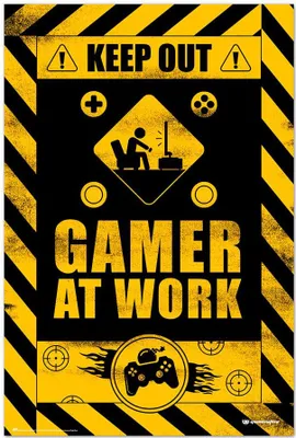 Produktbild von Poster Gameration Gamer bei der Arbeit