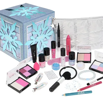Imagen del producto de Calendario de Adviento "Snow Flake Cube" en color azul hielo