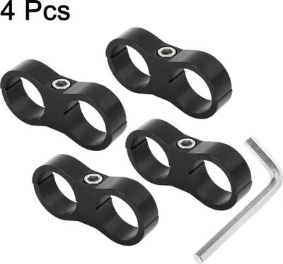 Image de 4pcs Noir AN12 24mm Voiture Tuyau Séparateur Agrafe Adaptateur avec Clé