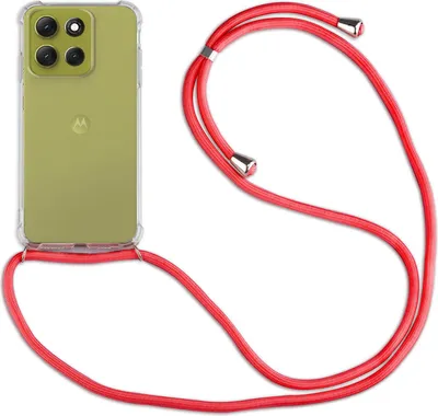 Produktbild von Handykett für Motorola Moto G86 5G Hülle mit Kordel Handyhülle mit Band in Rot