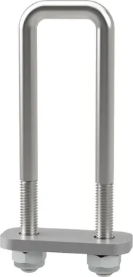 Immagine prodotto di Bullone a U M10 con piastra di serraggio e dadi rimorchio zincato SUPROD, M10, LW=31, LH=135 mm