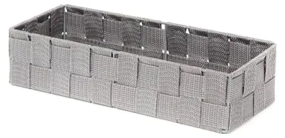 Image de séparateur de tiroir Stan grand 30 x 12 x 7 cm Tissu gris