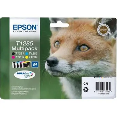 Produktbild von Epson Fox Multipack 4-colours T1285 DURABrite Ultra Ink, Schwarz, Cyan, Magenta, Gelb, 1 Stück(e), Multipack