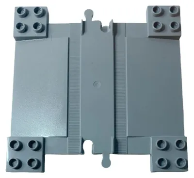 Obrázek produktu pro LEGO Duplo, šedá barva, kolejová souprava pro vlak s rampami pro průjezd aut (6391) – nová