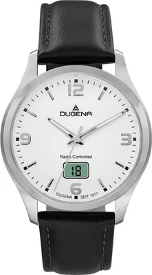 Produktbild von Dugena 4460861 Herren-Armbanduhr, Edelstahl-Gehäuse, Leder-Armband