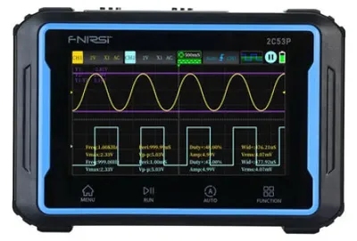 Immagine prodotto di Oscilloscopio portatile Fnirsi 2C53P 3-in-1 da 4,3"