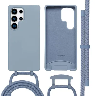 Imagen del producto de Cubierta trasera de color con cordón desmontable con MagSafe para Samsung Galaxy S25 Ultra - Ash Blue