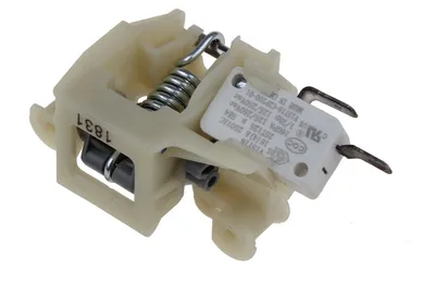 A close-up studio shot of a mechanical switch assembly.
