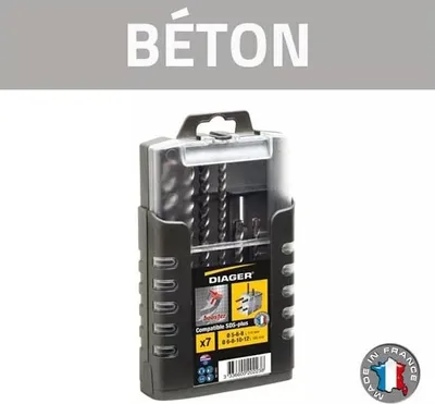 Image de Coffret de 7 forets béton SDS plus - DIAGER - 1000U