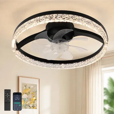 Produktbild von Deckenventilator mit mit Beleuchtung und Fernbedienung 38W App Steuerung 6 Stufen 3000K-6500K Dimmbar Leise DC Motor Reversibel