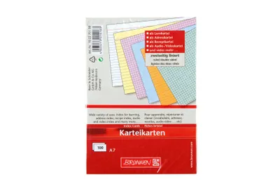 Produktbild von BRUNNEN Karteikarten A 7 liniert 100St 663430