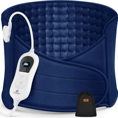 Produktbild von KESSER® Heizkissen elektrisch für Bauch und Rücken Inkl. Tasche - Heizgürtel mit 3 Temperaturstufen & Abschaltautomatik - Wärmegürtel mit verstellbarem Band und Klettverschluss