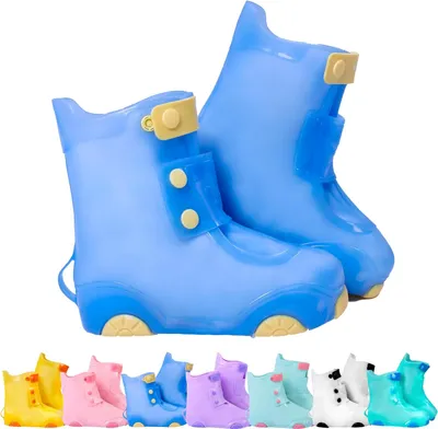Produktbild von Regen-Schuhüberzüge | Wasserdichte Schuhüberzüge für Kinder Jungen Mädchen | Wiederverwendbare Galoschen Überschuhe.Blau:M
