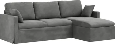 Produktbild von vidaXL Sofa Dunkelgrau 228 x 134 x 80 cm Samt