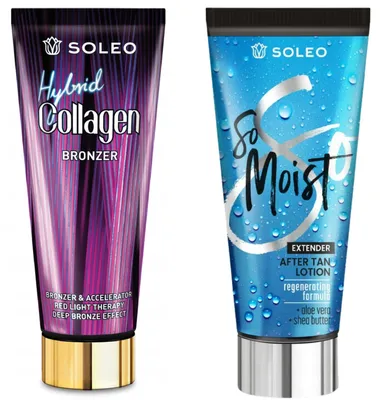 Productafbeelding van Soleo Hybrid Collagen Bronzer bruiningslotion met collageen + Soleo So Moist aftersun balsem Bruiningsset