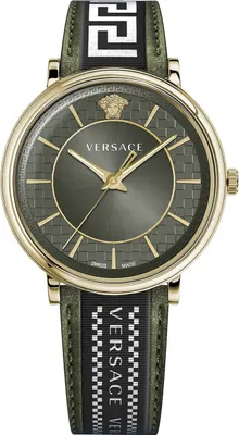Produktbild von Versace Herren Uhr Armbanduhr V-Circle VE5A01621 Leder