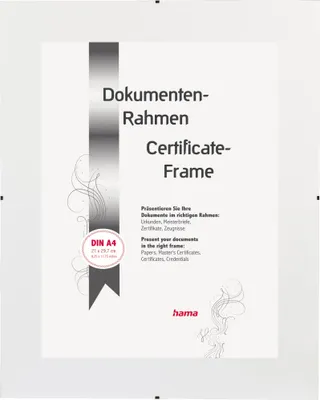 Obrázok produktu pre Hama Rahmenloser Bildhalter "Clip-Fix", Normalglas, 21 x 29,7 cm, DIN A4